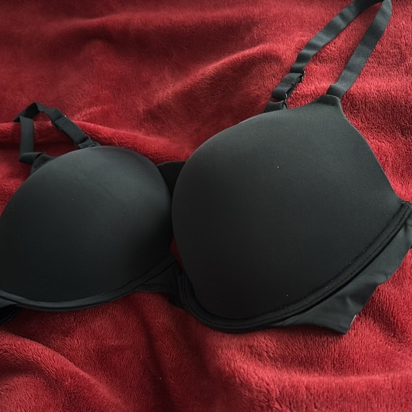 DKNY Litewear Custom Lift padded T-shirt Bra Sz 38C Black - Picture 3 of 14